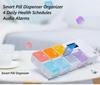 7 Days Pill Dispenser Organizer with Reminder Alarm | Portable Travel Vitamins Medicine Box Case, Portable, BPA-Free, Moisture-Proof Pill Holder | Compact Travel Pill Dispenser for Health Routine and customised alarm (Rainbo) view 2