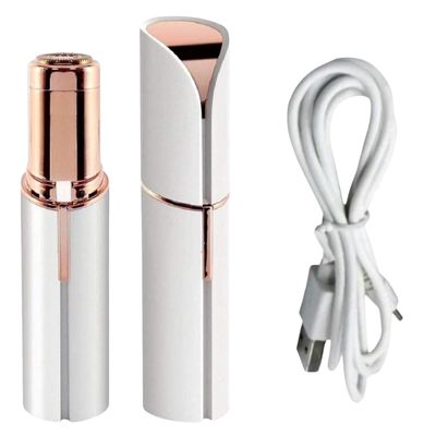 DROIT facial epilator hair removal machine for women - face, chin, cheek, eyebrow, upper lip hair remover for women, usb rechargeable epilator machine (White)