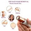 DROIT facial epilator hair removal machine for women - face, chin, cheek, eyebrow, upper lip hair remover for women, usb rechargeable epilator machine (White) view 3
