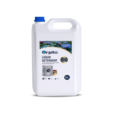 ORPITO Natural Laundry Liquid Detergent | 5 Litres | Fresh Cotton, Lily | Top Load, Front Load Washing Machine & Hand Wash Friendly | Organic & Eco-Friendly |Safe for Kids (1, ocean blue)