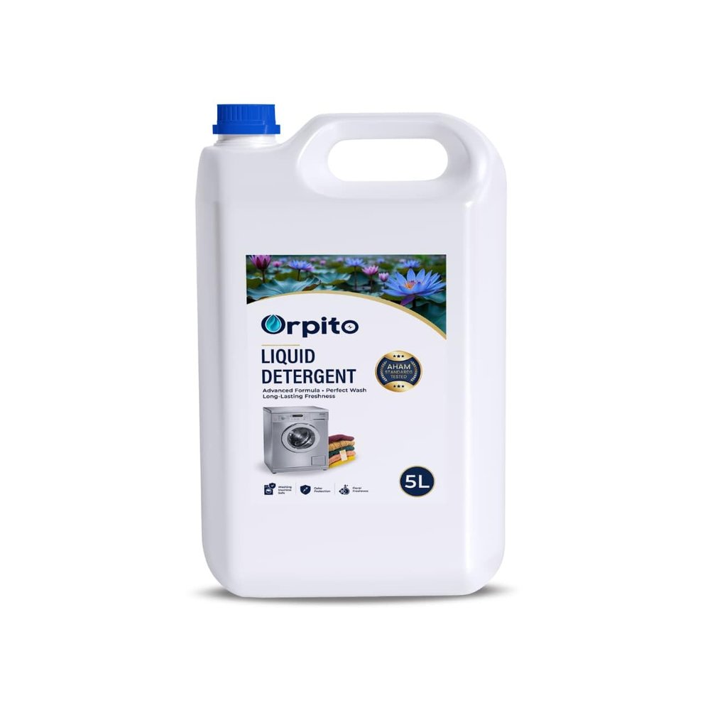 ORPITO Natural Laundry Liquid Detergent | 5 Litres | Fresh Cotton, Lily | Top Load, Front Load Washing Machine & Hand Wash Friendly | Organic & Eco-Friendly |Safe for Kids (1, ocean blue)