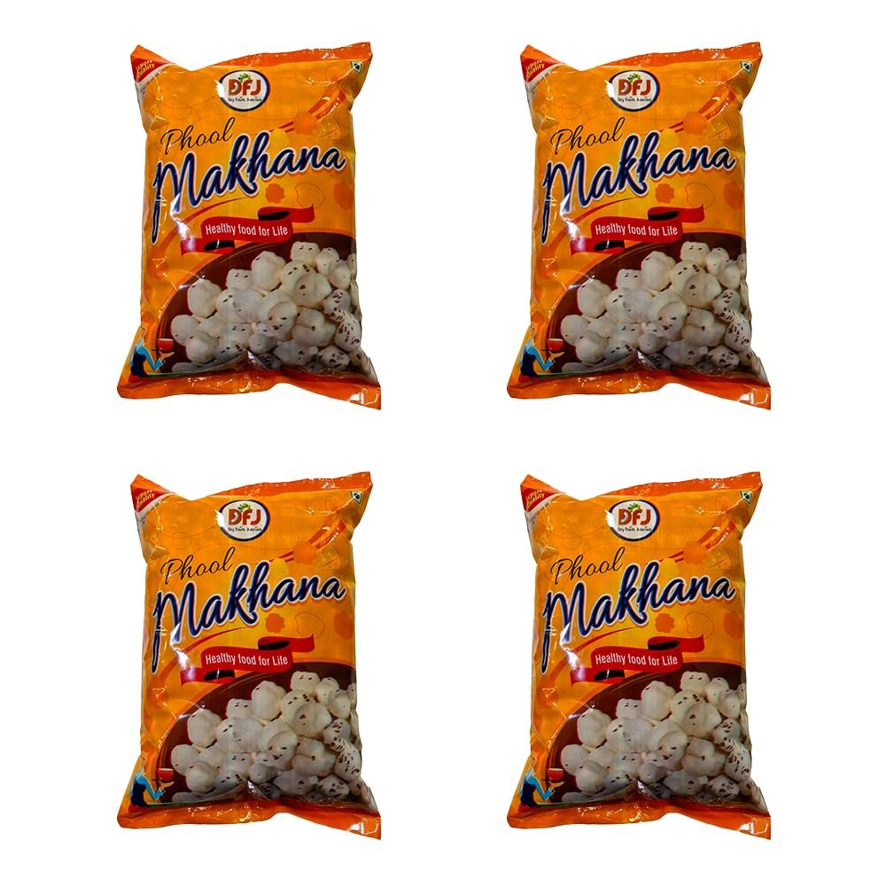DFJ Healthy Phool Makhana Foxnut Lotus Seeds (Makhana1Kg)