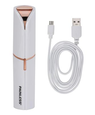Brigin Facial Hair Removal for Women Painless Hair Remover, Waterproof Shaver Razor Hair Remover with LED Light for Face Bikini Peach Fuzz Upper Mustache Lip Chin (White)
