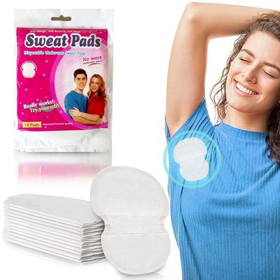 KAPRIV Sweat Pads for Underarms Disposable, Anti-Stain, Ultra Absorbent Pack of 2(10pads 1pack)