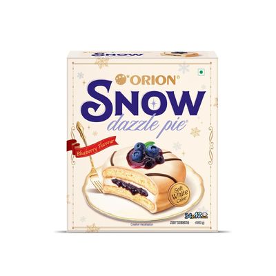 Orion Blueberry Snow Dazzle Pie - Soft White Cake 12 pcs