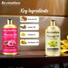AROMATICO Rose Sandalwood & Ylang-Ylang Massage Oils Pack of 2. For Mood Upliftment, Muscle Relaxation & Skin Nourishment, 100% Natural, Non-Sticky - 300ml. view 2