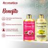 AROMATICO Rose Sandalwood & Ylang-Ylang Massage Oils Pack of 2. For Mood Upliftment, Muscle Relaxation & Skin Nourishment, 100% Natural, Non-Sticky - 300ml. view 3