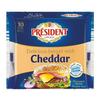 Presidents Cheddar Cheese Slices for Burgers, 10 Slices 200g (From UAE) view 1