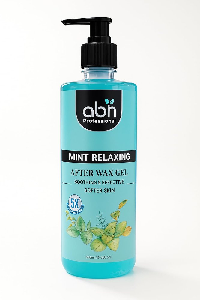 ABH Professional After Wax Gel Mint Relaxing Formula with Juniper Oil & Allantoin Soothing, Cooling & Anti-Redness Gel for Post-Waxing Care 500ml