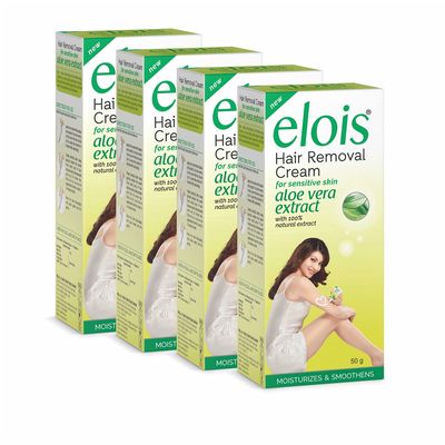 Elois Hair Removal Cream for Women & Girls | Hair Remover Cream for Bikini Area & Private Parts | Silky Soft Skin with Aleo Vera Essence | For Legs, Underarms & Arms - 50g (Pack of 6)