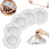 KINTIN 10pcs Reusable Aluminium Foil Film Insulation Cover, Aluminum Foil Food Covers, Kitchen Fresh-Keeping Insulation Film, Fruit Cling Wra, Reusable And Heat Resistant Food Elastic Bowl Covers. view 1