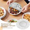 KINTIN 10pcs Reusable Aluminium Foil Film Insulation Cover, Aluminum Foil Food Covers, Kitchen Fresh-Keeping Insulation Film, Fruit Cling Wra, Reusable And Heat Resistant Food Elastic Bowl Covers. view 3