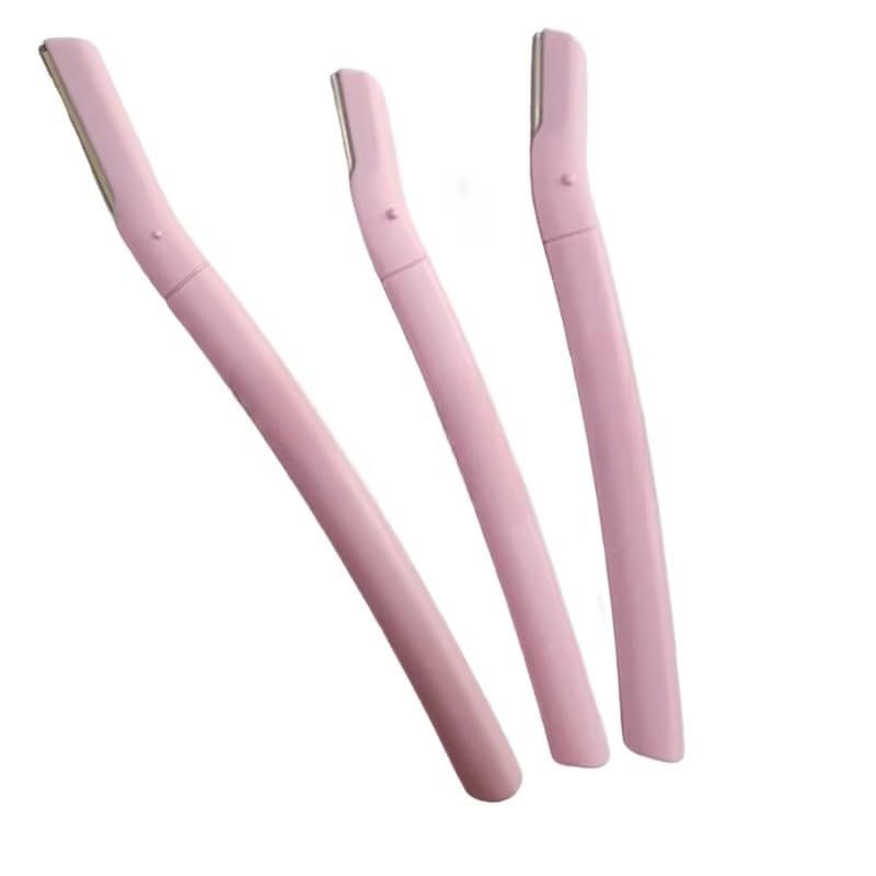 Face Razor with Protective Cover, Stainless Steel Blades, Set of 3