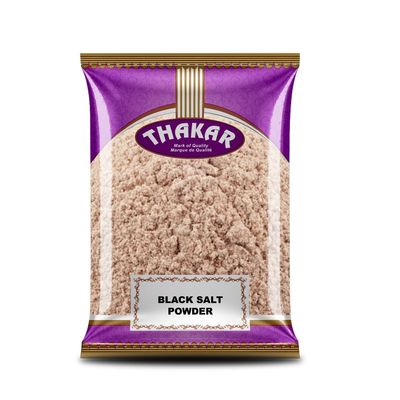 THAKAR Black Salt Powder 1kg | Kala Namak | Sanchal Powder | Zero added Colours, Fillers, Additives & Preservatives | Light pink | Natural | Goodness of Minerals, Burst of Flavours | Use for Raita, Chaats and Salads