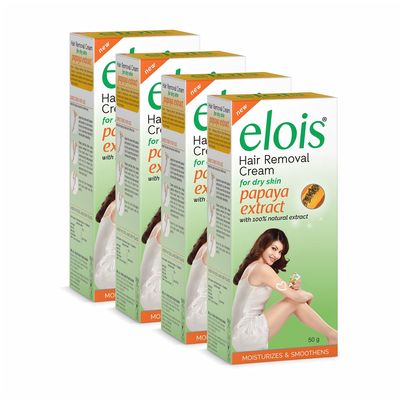 Elois Hair Removal Cream for Women & Girls | Hair Remover Cream for Bikini Area & Private Parts | Silky Soft Skin with Papaya Essence | For Legs, Underarms & Arms - 50g (Pack of 8)