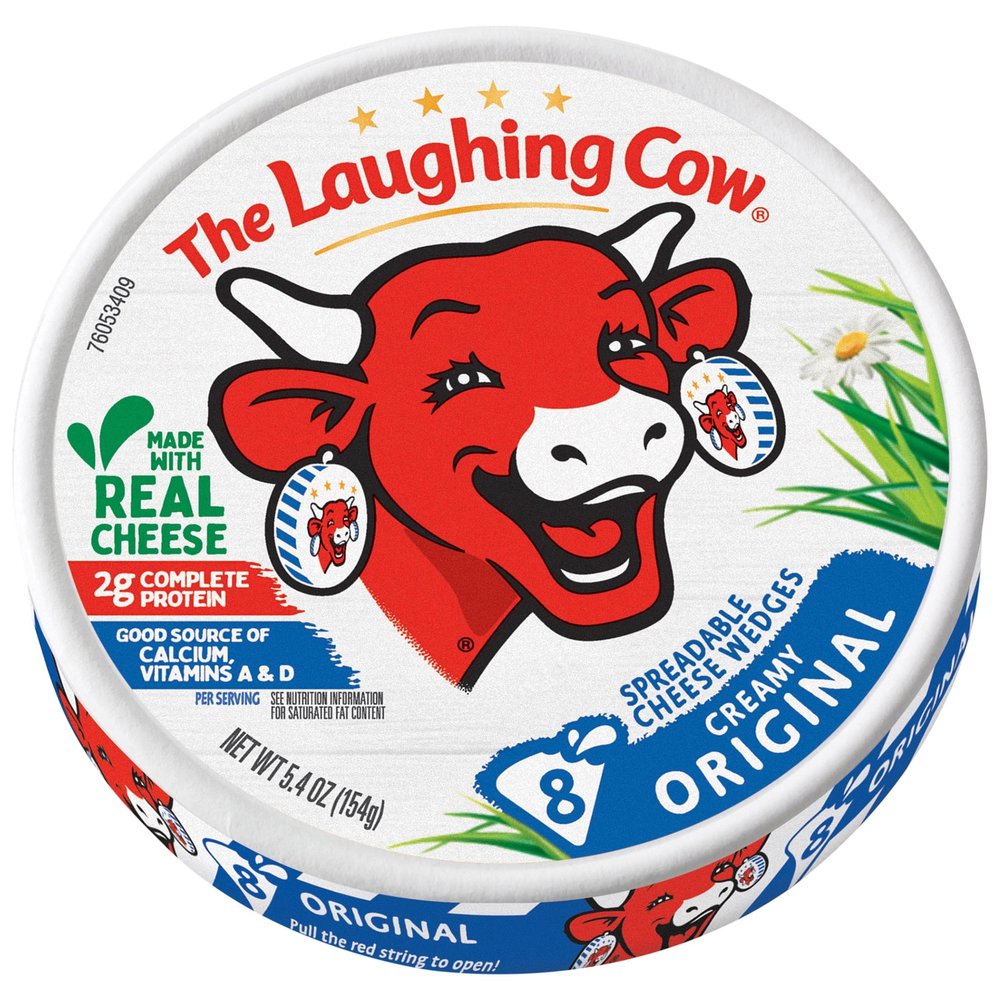 Laughings Cow Original Creamy Cheese, Each 8 Portions 120g, X Pack Of 3 Calcium and Vitamin-Enriched (From UAE)