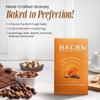 HACHI Orange Hazelnut & Dark Chocolate Granola | Crunchy Granola with Rolled Oats, Hazelnuts, Orange & Dark Chocolate | Healthy Snack for Tiffin, Office & Travel | Pack of 4 (35g Each) view 3