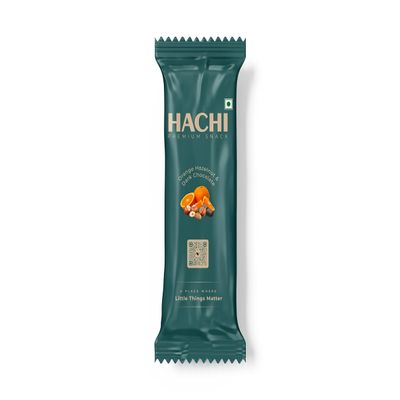 HACHI Orange Hazelnut & Dark Chocolate Granola | Crunchy Granola with Rolled Oats, Hazelnuts, Orange & Dark Chocolate | Healthy Snack for Tiffin, Office & Travel | Pack of 10 (35g Each)