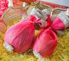 2-in-1 Decorative Thali & Nariyal Coconut Cover - Fancy Puja Plate & Coconut Wrap Potli | Pooja, Wedding, Festival Decor (Pink) view 1