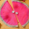 2-in-1 Decorative Thali & Nariyal Coconut Cover - Fancy Puja Plate & Coconut Wrap Potli | Pooja, Wedding, Festival Decor (Pink) view 2