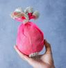 2-in-1 Decorative Thali & Nariyal Coconut Cover - Fancy Puja Plate & Coconut Wrap Potli | Pooja, Wedding, Festival Decor (Pink) view 4