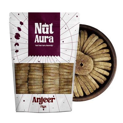 Nut Aura 200 gms Figs | Healthy digestive snack | Naturally sweet dried anjeer | Rich in fiber & antioxidants | Ideal for snacking, baking, wellness