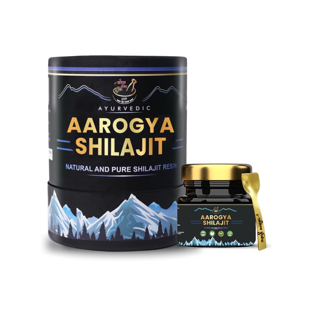 Aarogya India Shilajit/Shilajeet Resin - 20g | 500mg/Serving | 40 Servings | Boost Muscle Growth & Stamina | 100% Pure Shilajit | Boosts Stamina And Energy | Builds Immunity | 100% Ayurvedic