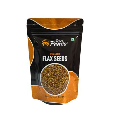 100g Roasted Flax Seeds Pack| Ready to Eat | Organic Whole Flax Seeds | Source of Iron & Dietary Fibre | Rich in Protein, Dietary Fibre & Source of Iron | Resealable Pack (100g)