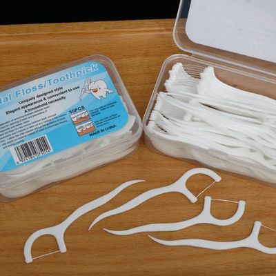 AASTIK SALES 3 in 1 Tooth Cleaning Dental Floss Fresh Toothpick Cleaners, Disposable Teeth Flossing Thread Toothpicks with tongue cleaner Stick for Fresh, Healthy and Breath Gums (60)