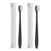 9UP 2Pcs Ultra Soft Toothbrush For Adult | Manual Toothbrush With 20000 Extra Soft Bristles For Sensitive Gums & Teeth, Pregnant Women, Kids & Elders (Black Brush White Flat Bristles) view 1
