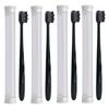 9UP 4Pcs Ultra Soft Toothbrush For Adult | Manual Toothbrush With 20000 Extra Soft Bristles For Sensitive Gums & Teeth, Pregnant Women, Kids & Elders (Black Brush Black ZikZak Bristles) view 1