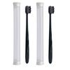 9UP 2Pcs Ultra Soft Toothbrush For Adult | Manual Toothbrush With 20000 Extra Soft Bristles For Sensitive Gums & Teeth, Pregnant Women, Kids & Elders (Black Brush Black ZikZak Bristles) view 1