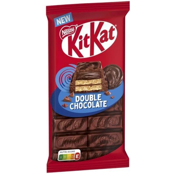 Kit kats New Double Chocolate Variant Of Classic Kit kats Wafer Bar, 99g (From UK) NEW