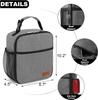 Lunch Bag for Men/Women, Reusable Lunchbox for Adult, Small Insulated Lunch Box, Lunch Tote Bag for Office, Work, Picnic (Gray) view 2