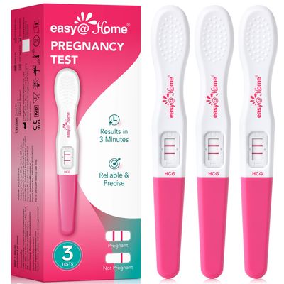 Easy@Home Pregnancy Test Kit for Women: 3 X Early Detection Pregnancy Midstream Tests with Fast Results