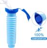 Soaex Portable Mini Outdoor Camping Travel Shrinkable Personal Mobile Toilet Bottle,Unisex Adjustable Emergency Urinal Portable Toilet for car 750ml (Blue) view 2