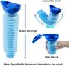 Soaex Portable Mini Outdoor Camping Travel Shrinkable Personal Mobile Toilet Bottle,Unisex Adjustable Emergency Urinal Portable Toilet for car 750ml (Blue) view 4