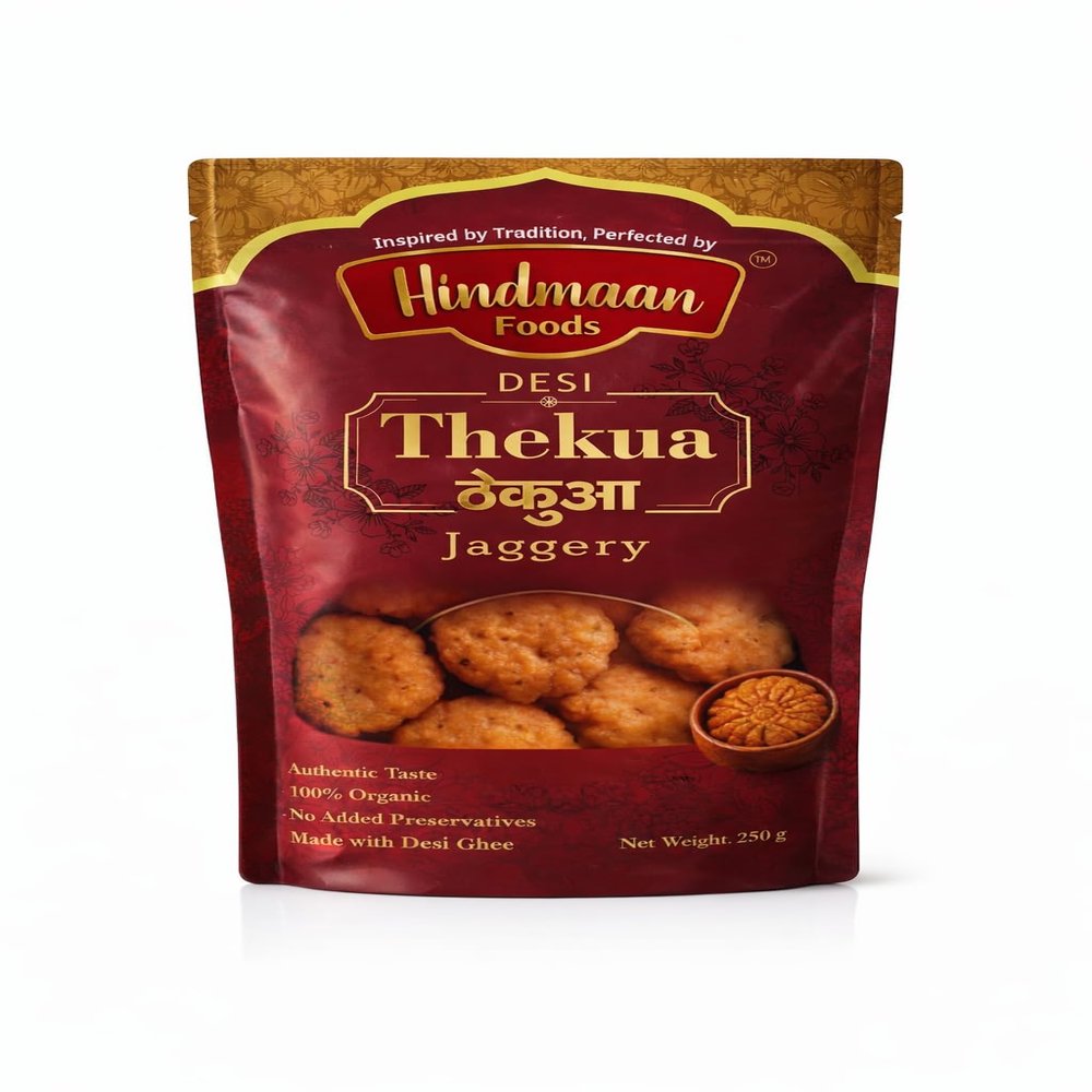 Hindmaanfoods Desi Ghee Thekua |Desi Cookies|Sugar Thekua Tasty Thekua|Traditional Bihari Thekua| Indian Sweet Thekua |Milk,Ghee |250gm (Pack of 1) | Whole Wheat+Jaggery