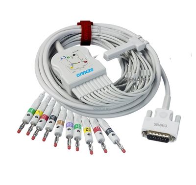 SENAIO 10 Lead ECG Cable compatible with EDAN/BPL/Schiller ECG Machines by indiamedicart