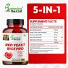 Humming Herbs Red Yeast Rice Pro 5-in-1 Supplement | Red Yeast Rice, Omega-3 (EPA/DHA), CoQ10, Niacin (Nicotinamide), ALA | 120 Veg Capsules | 60 Day Supply view 2