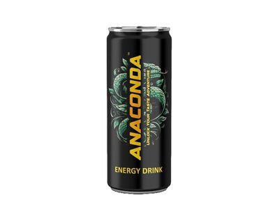 ANACONDA Energy Drink 250ml Can | Bold & Refreshing Taste | Instant Energy & Focus Booster | Sports, Workout & Active Lifestyle Beverage | Pack of 24