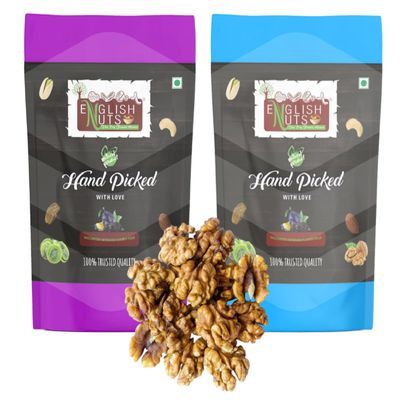 1 Kg Walnut Kernels Without Shell, Vaccum Packed, Dried Wallnut kernels, Akhrot Giri 2 Piece