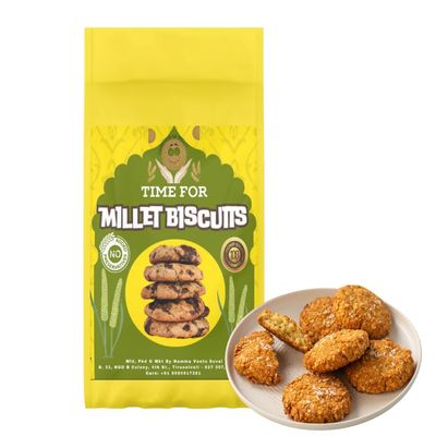 Time For Millet Biscuits Healthy Snack Made with Millets | Crunchy Cookies with Natural Ingredients | 100g Family Pack - Kodo Millet Cookies