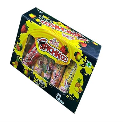 ASFOODS Pichkoo 30Tube/Box Liquid Jelly Candy Fruit Flavours 4 Flavors Jelly Candy Strawberry Mango Orange Lemon kids favourite