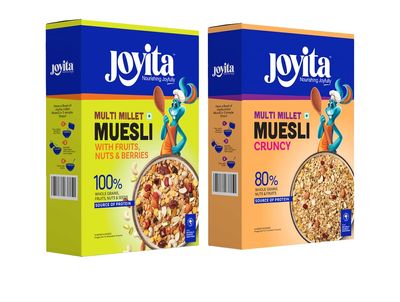 Joyita Muesli Crunchy 400g + Multi Muesli Fruit with Berries and Nuts 400g | High Fiber, Whole Grains & Seeds | Healthy Breakfast Cereal | Vegan & Gluten-Free | Low Calorie Snack Option(Pack of 2) Rs-90/- OFF on MRP