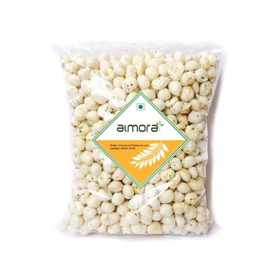 Almora nuts Phool Makhana Handpicked Lotus Seeds/Fox Nuts | No added Preservatives &No artificial Flavours | Lotus Seeds for Eating | High Protein & Fiber (500 gm)