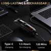 ENCHEN Spark 3 Trimmer for Men Beard,Groin & Body Grooming Kit with Different Guide Combs,Professional Hair Clippers,Wet & Dry Use,Fast Charging,120 Mins Runtime,Black view 4