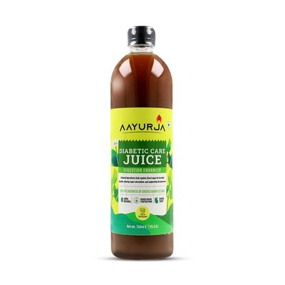 AAYURJA Diabetic Care Juice 750ML | Ayurvedic Sugar Management Tonic | Supports Healthy Blood Sugar, Pancreatic Function & Metabolism | Herbal Blend with Karela, Jamun & Amla | No Added Sugar