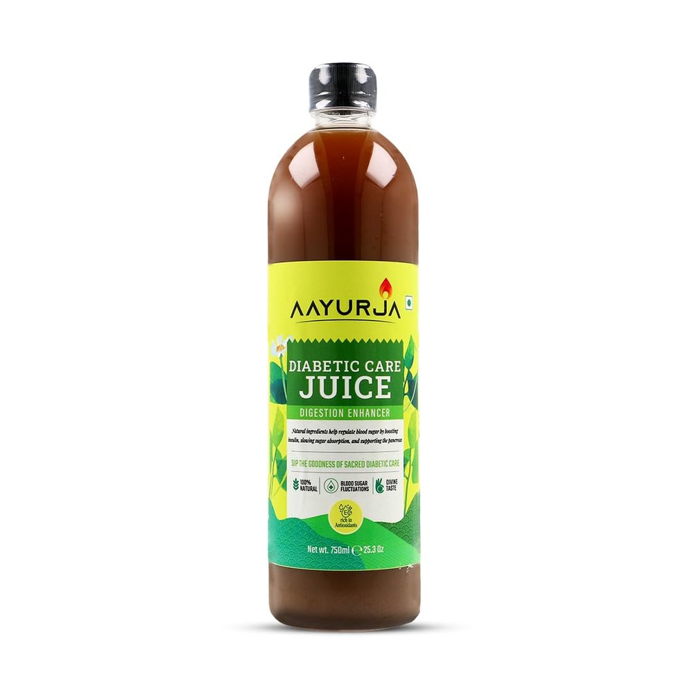 AAYURJA Diabetic Care Juice 750ML | Ayurvedic Sugar Management Tonic | Supports Healthy Blood Sugar, Pancreatic Function & Metabolism | Herbal Blend with Karela, Jamun & Amla | No Added Sugar