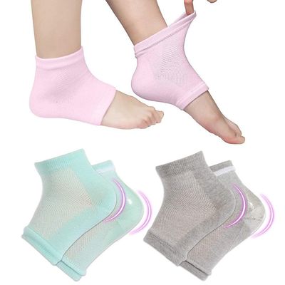 6 Pairs Moisturizing Heel Socks -Heel Socks For Dry Cracked Feet, Gel Heel Repair Socks For Cracked Heels, Moisture Socks For Women Dry Feet, Moisturizing Spa Socks (Regular),Black,Grey,Pink